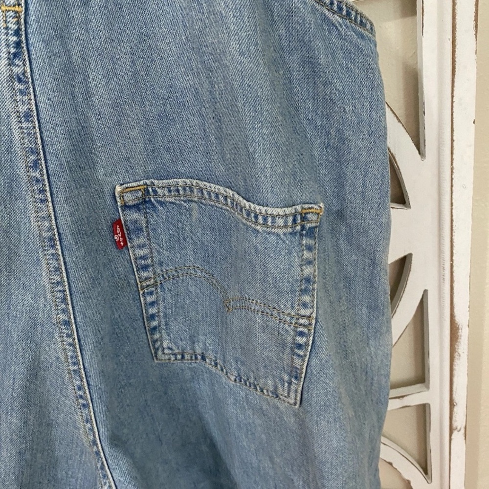 LEVI STRAUSS & CO TWO HORSE BRAND xsmall OVERALLS SHORTALLS CHORE DENIM SHORT - Picture 5 of 8